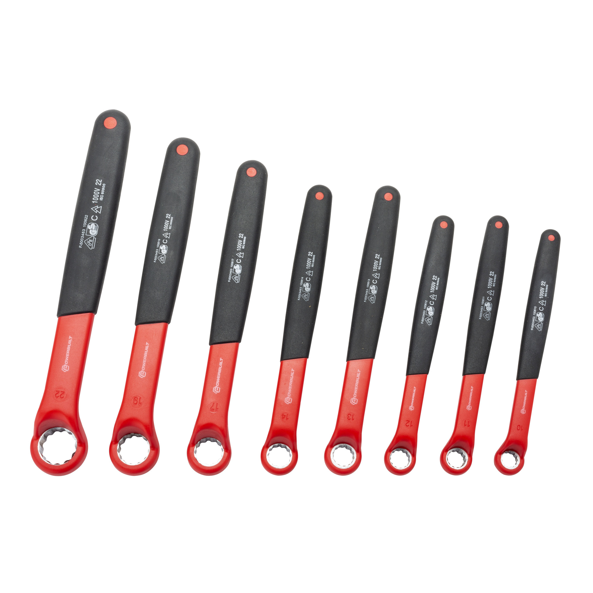 Powerbuilt, 8 Piece Insulated VDE Offset Box End Set (Metric), Pieces (qty.) 8 Model# 642960